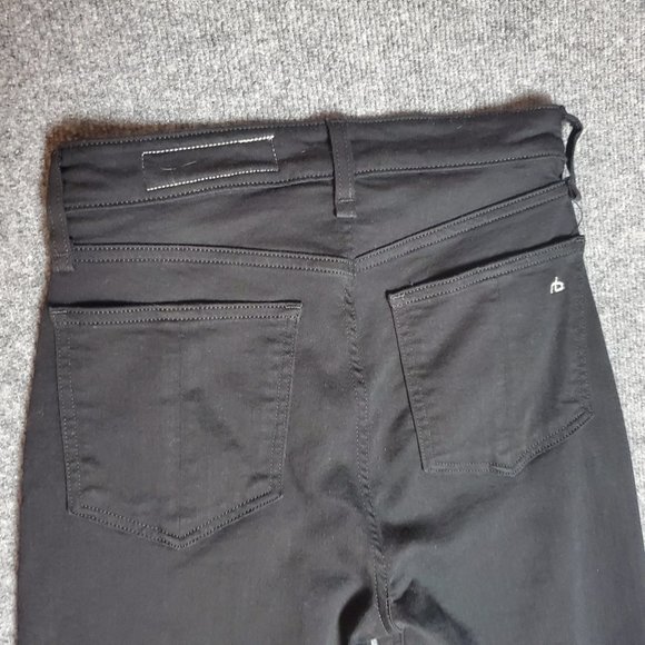 Rag & Bone Nina High Rise Ankle Cigarette 26 (M 26x27 11" Rise) Black Jeans A19 - Picture 6 of 9